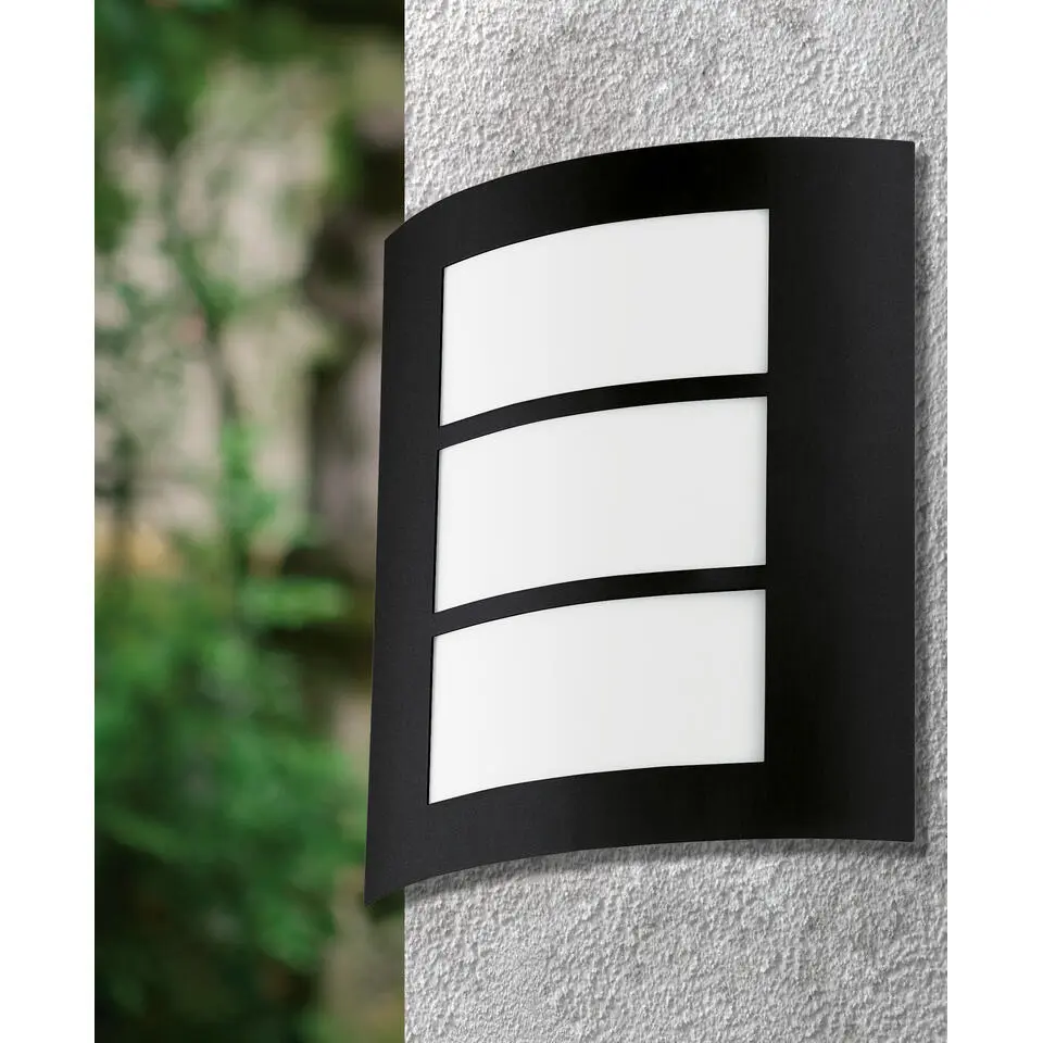 EGLO City Wandlamp - E27 - Kunststof - Zwart/Wit