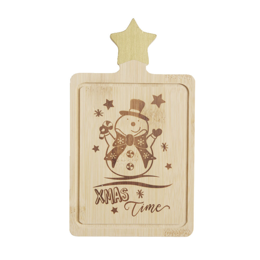 Planche apéro No&euml;l en bambou 11x19cm (3 modèles)