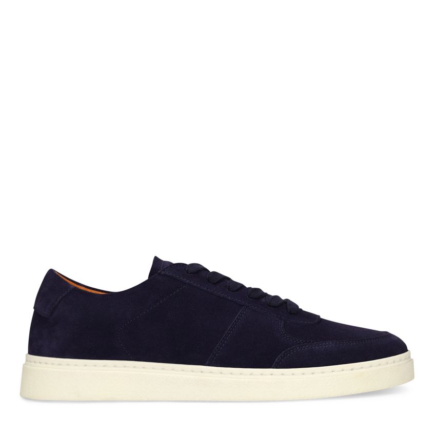 Manfield Blauwe suède sneakers