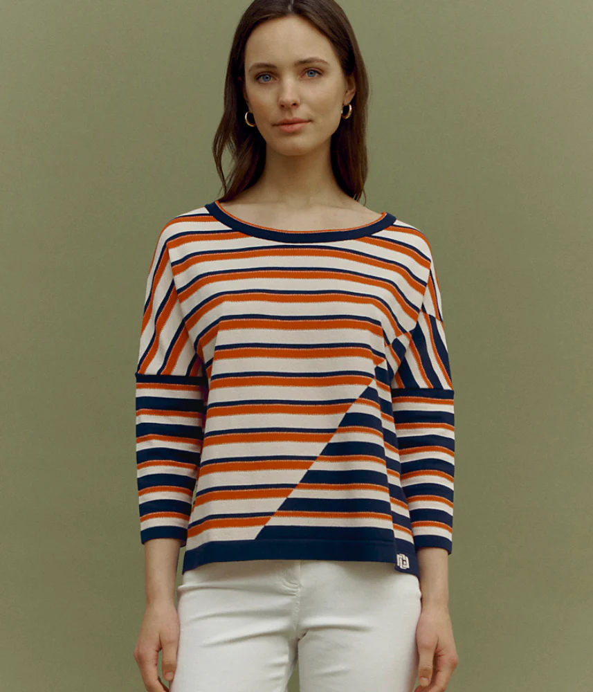 Pull maille marin en viscose ALCHIMISTE/85109/831