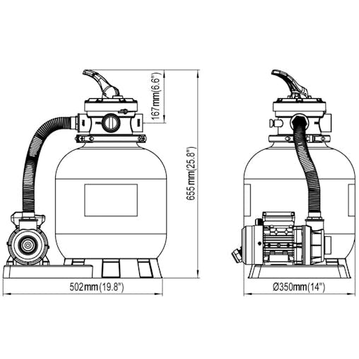 NNEVL Sand Filter Pumps 2 pcs 600 W 17000 l/h
