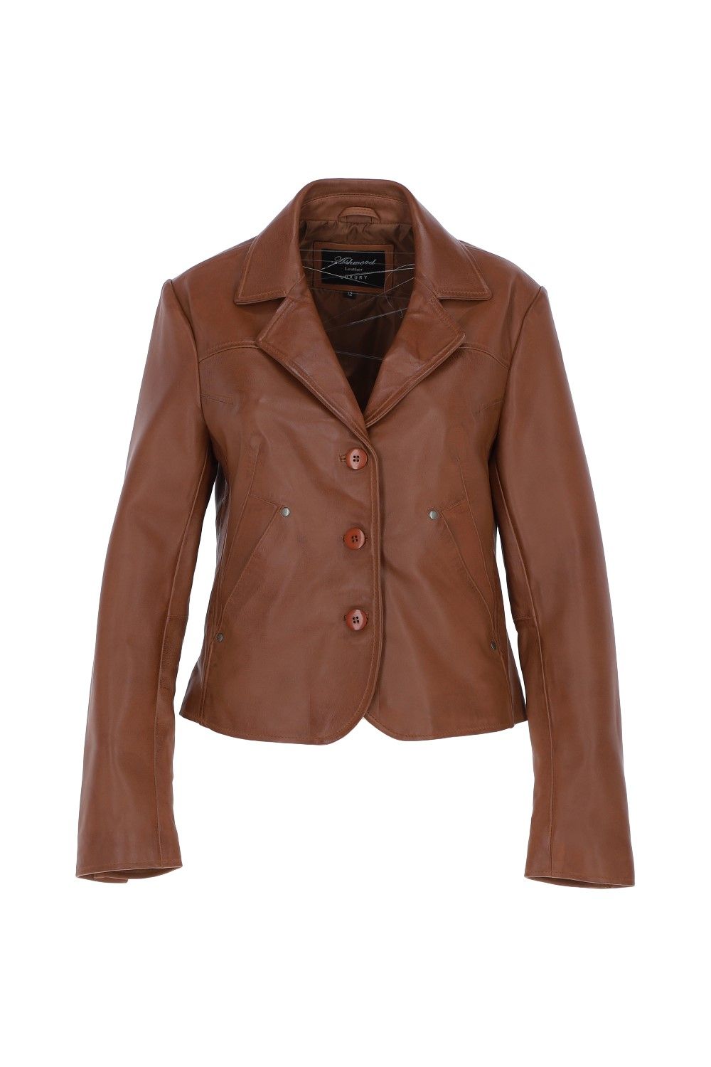 Ashwood Leather Angel' Real Leather Three Button Blazer