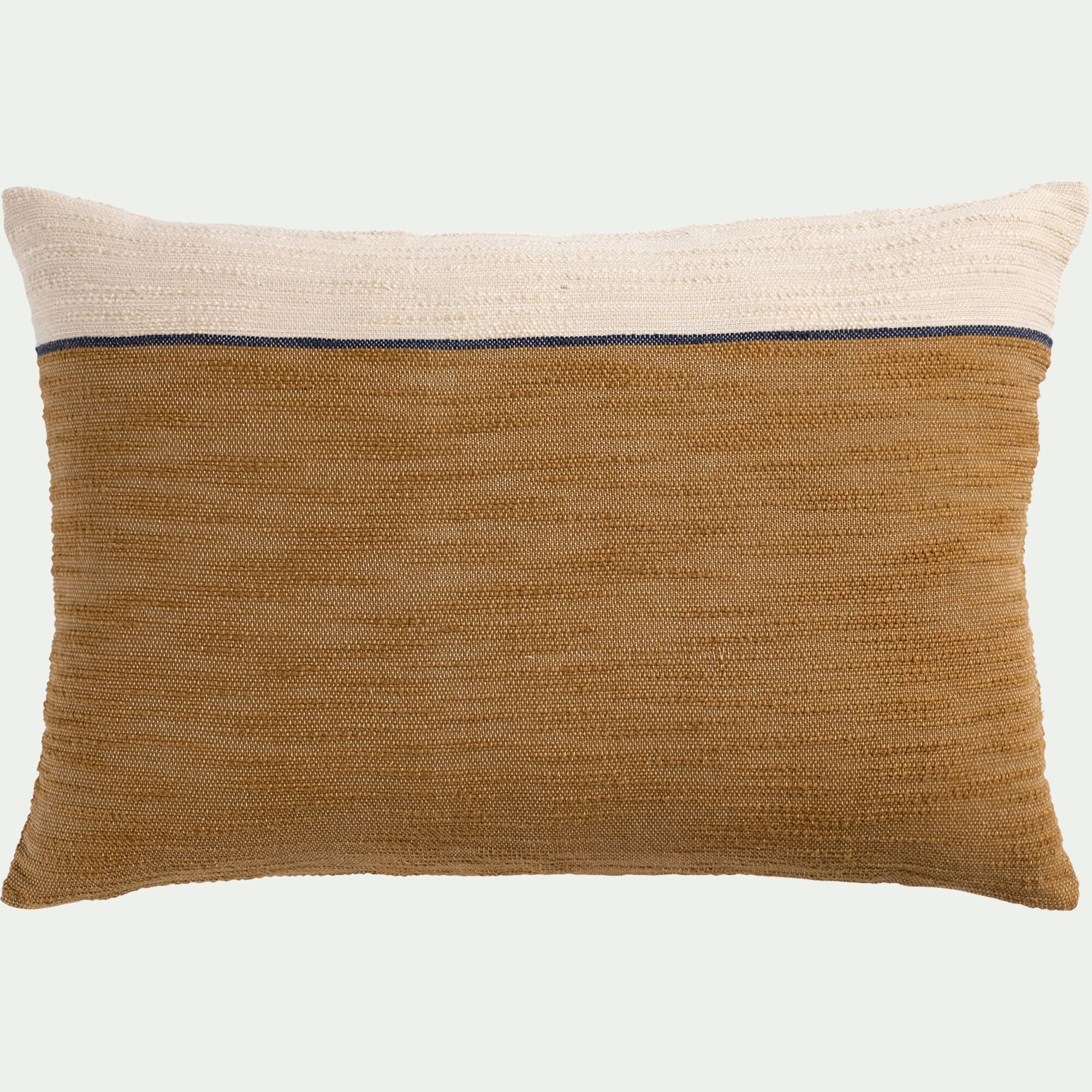 MODICA - Coussin en coton 40x60cm - brun noisette