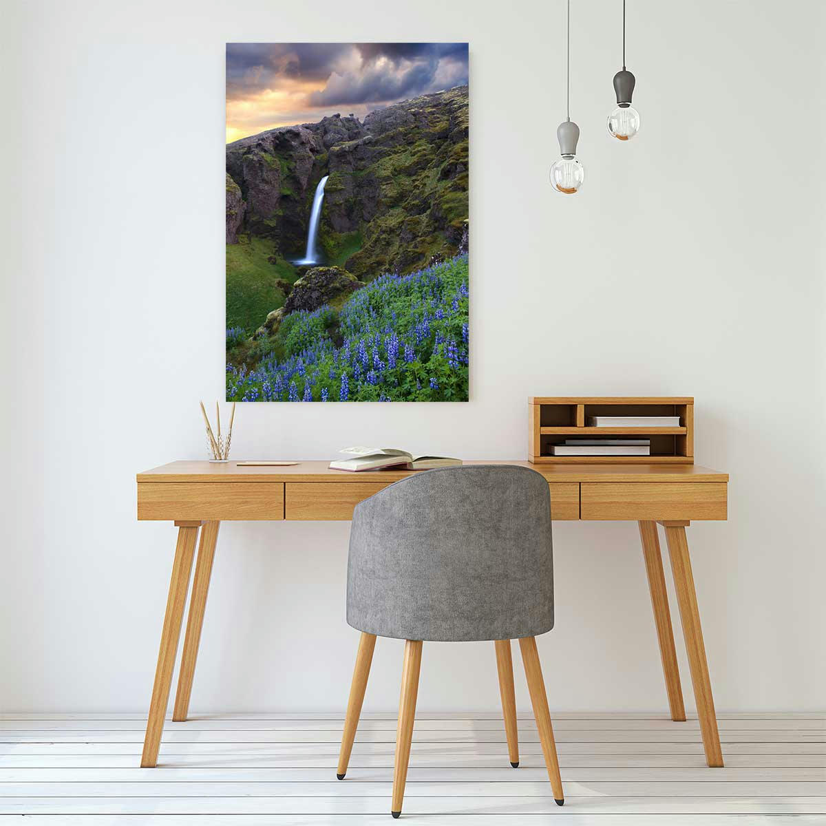 - Tableau voyage en islande imprimé sur toile 80x120cm