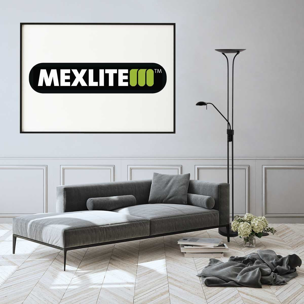 Mexlite Vloerlamp Biron Zwart 7500ZW