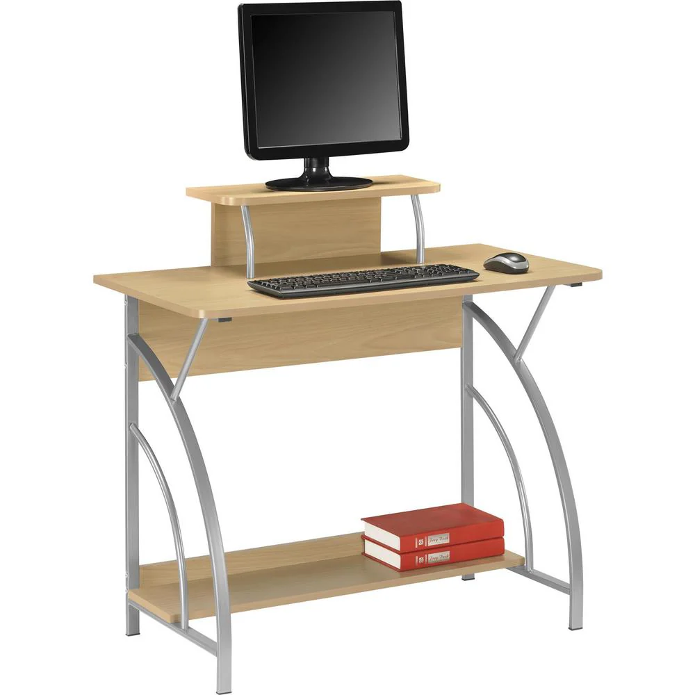 Ameriwood Home Marko Maple and Silvertone Metal Student Desk