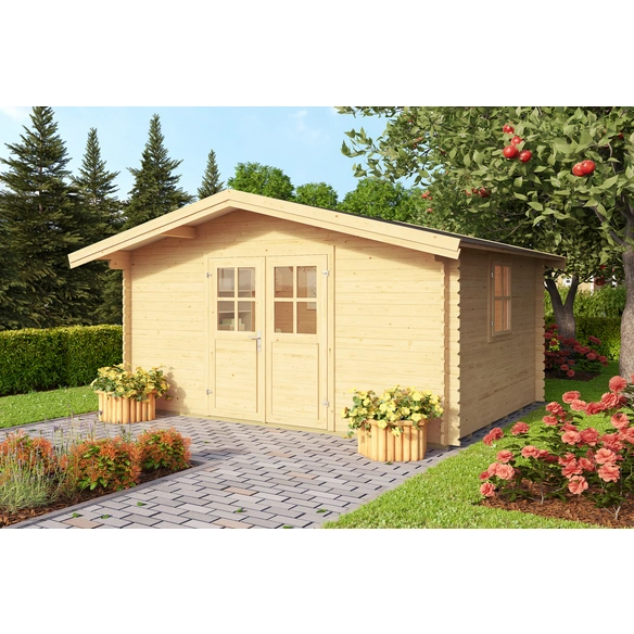 Gartenhaus »Donau«, Holz, BxHxT: 425 x 245.1 x 347 cm (Außenmaße), Wandstärke 28mm