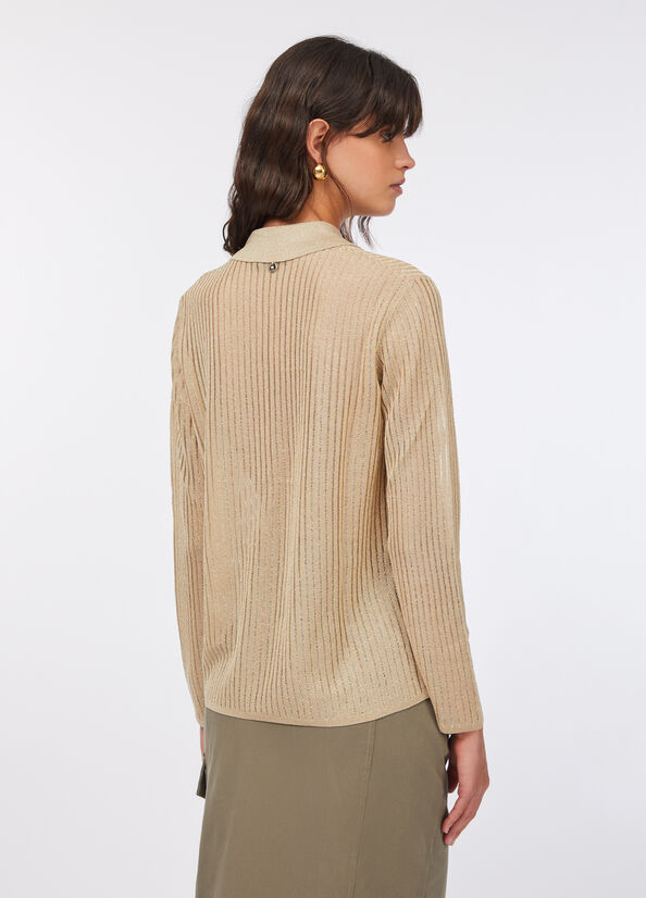 Camicia in maglia lurex&reg;