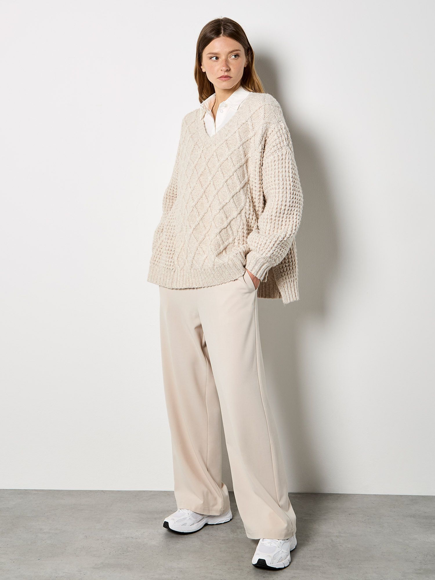 Apricot Cable Knit Oversized Chunky Jumper