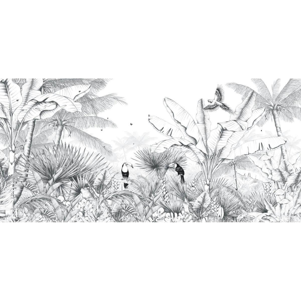 - Papier peint panoramique paysage tropical 150 x 250 cm
