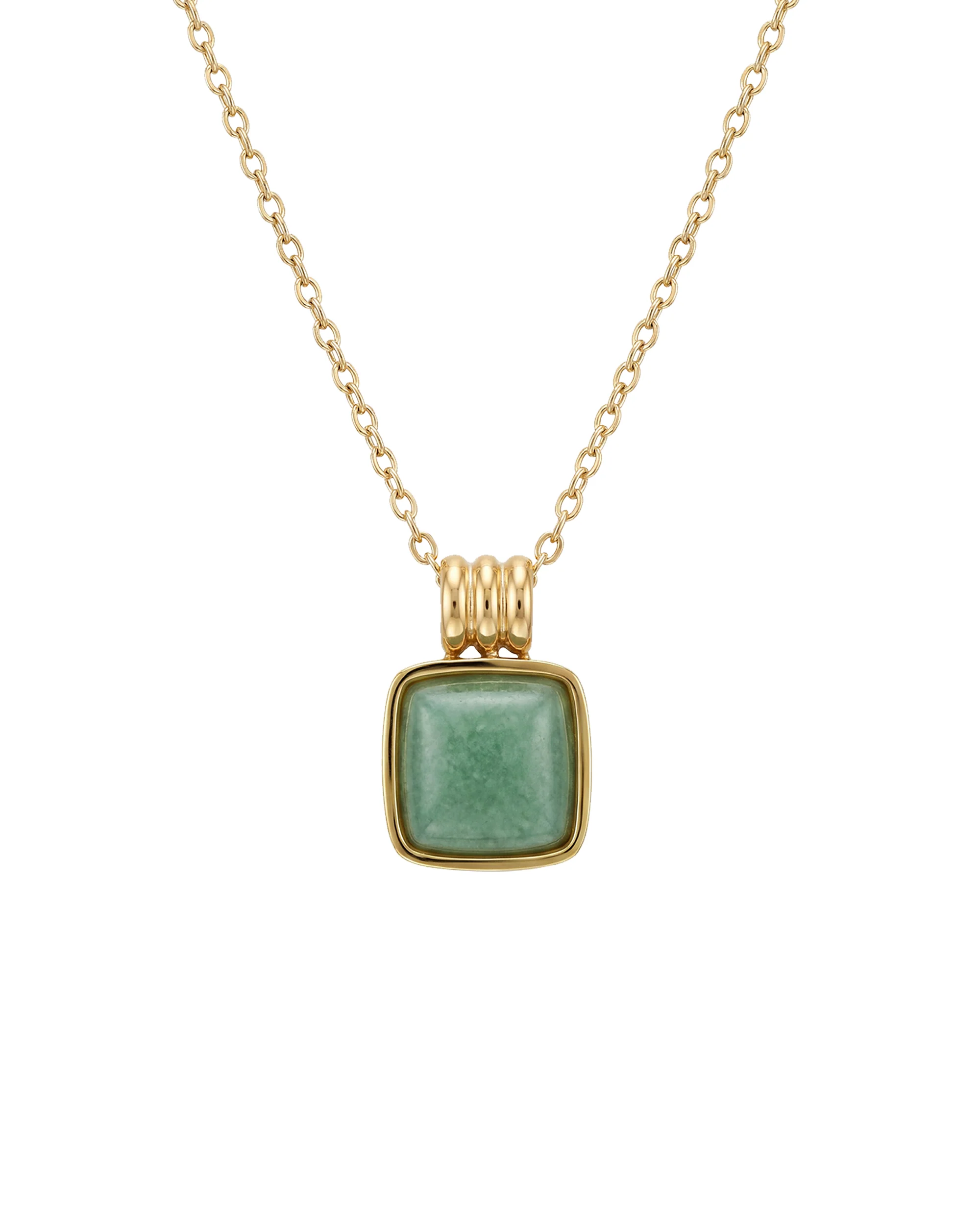 Puzzle — Jade Stone Pendant Necklace in Square