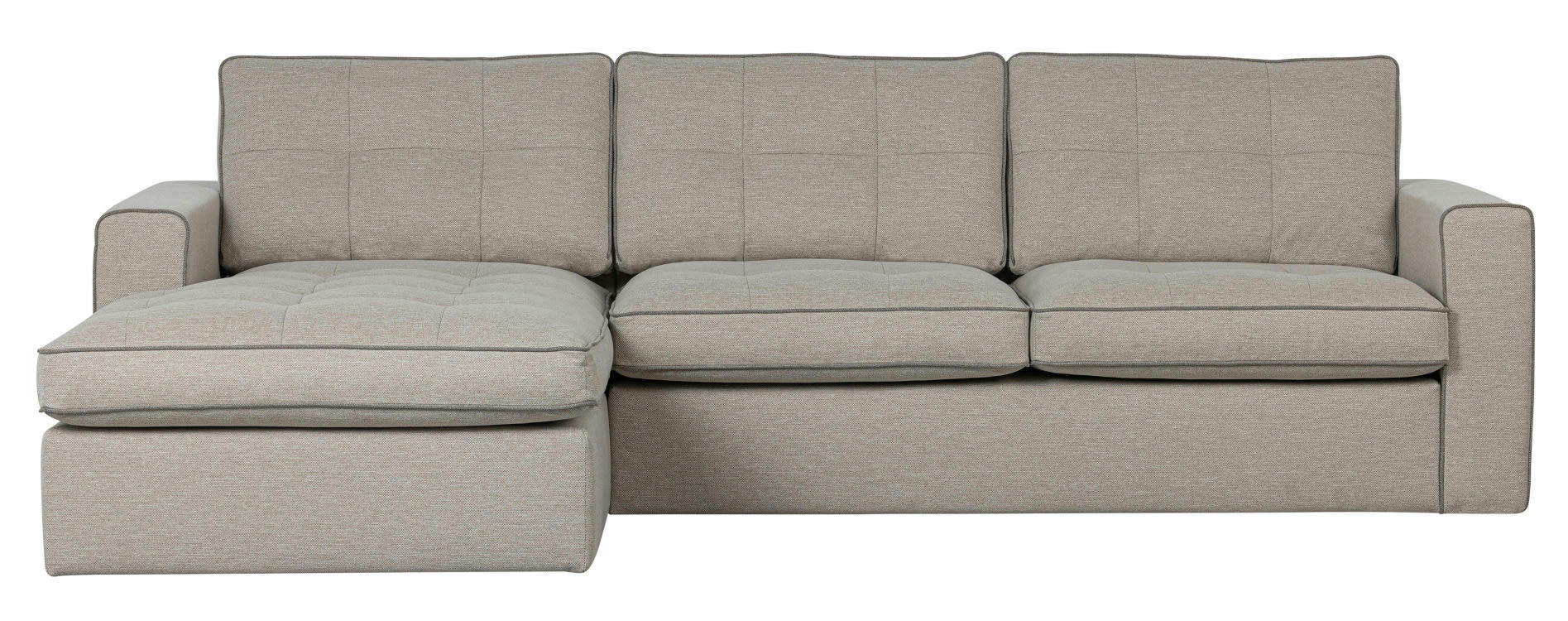 ASSISE - Canapé d'angle gauche  naturel