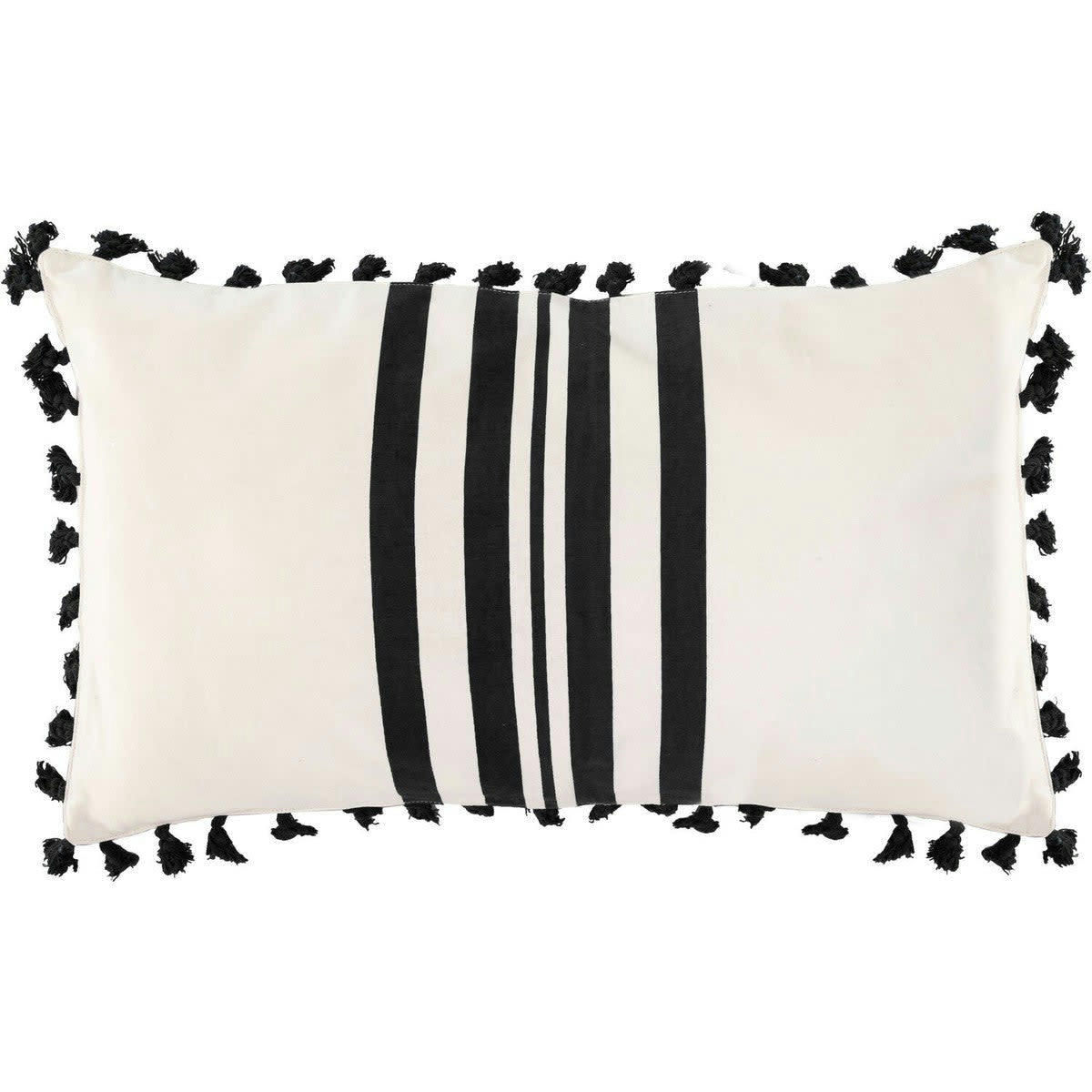 GUETARY - Housse de coussin coton  50x30 noir