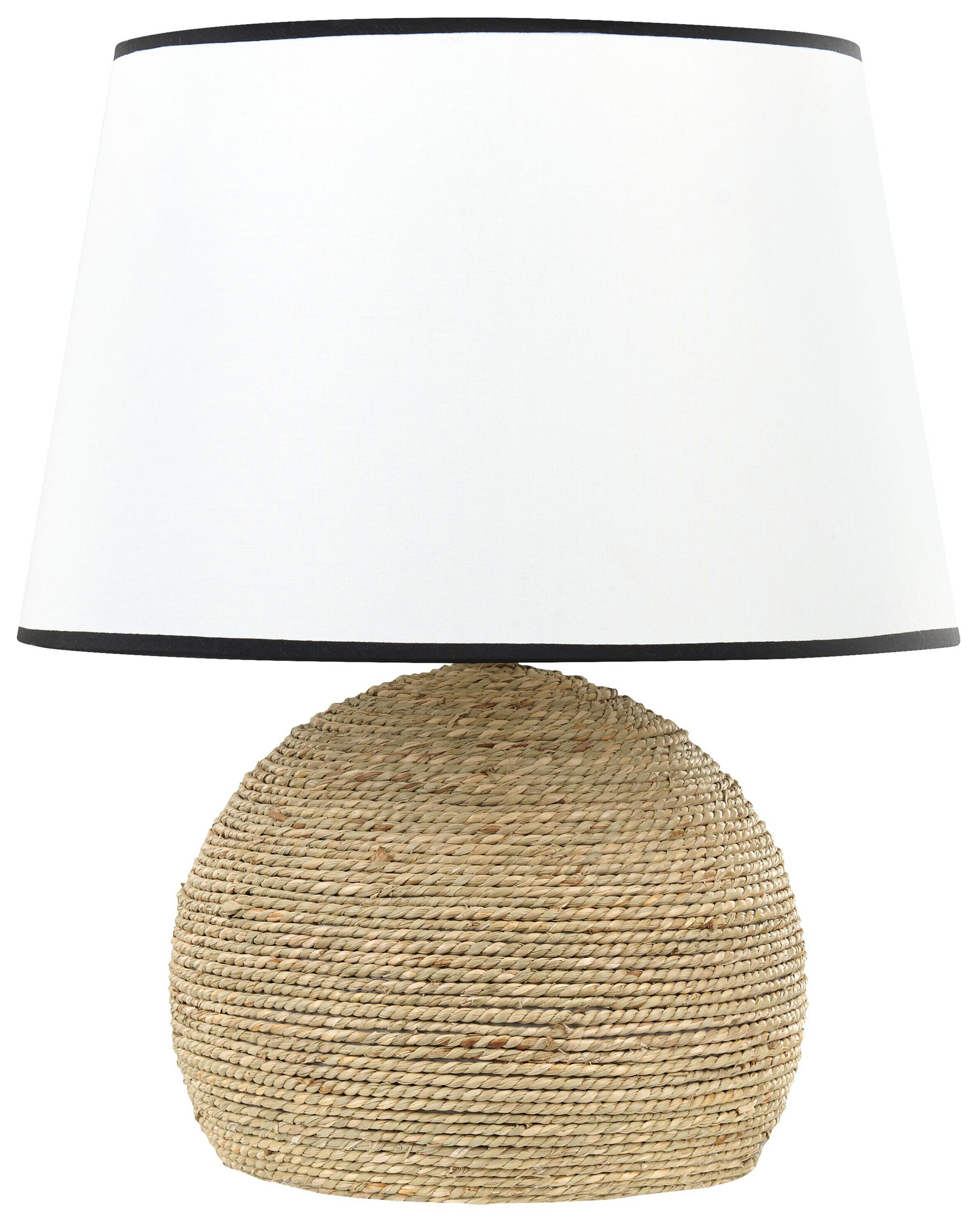 Lampa stołowa nocna pleciona podstawa ze sznurka
