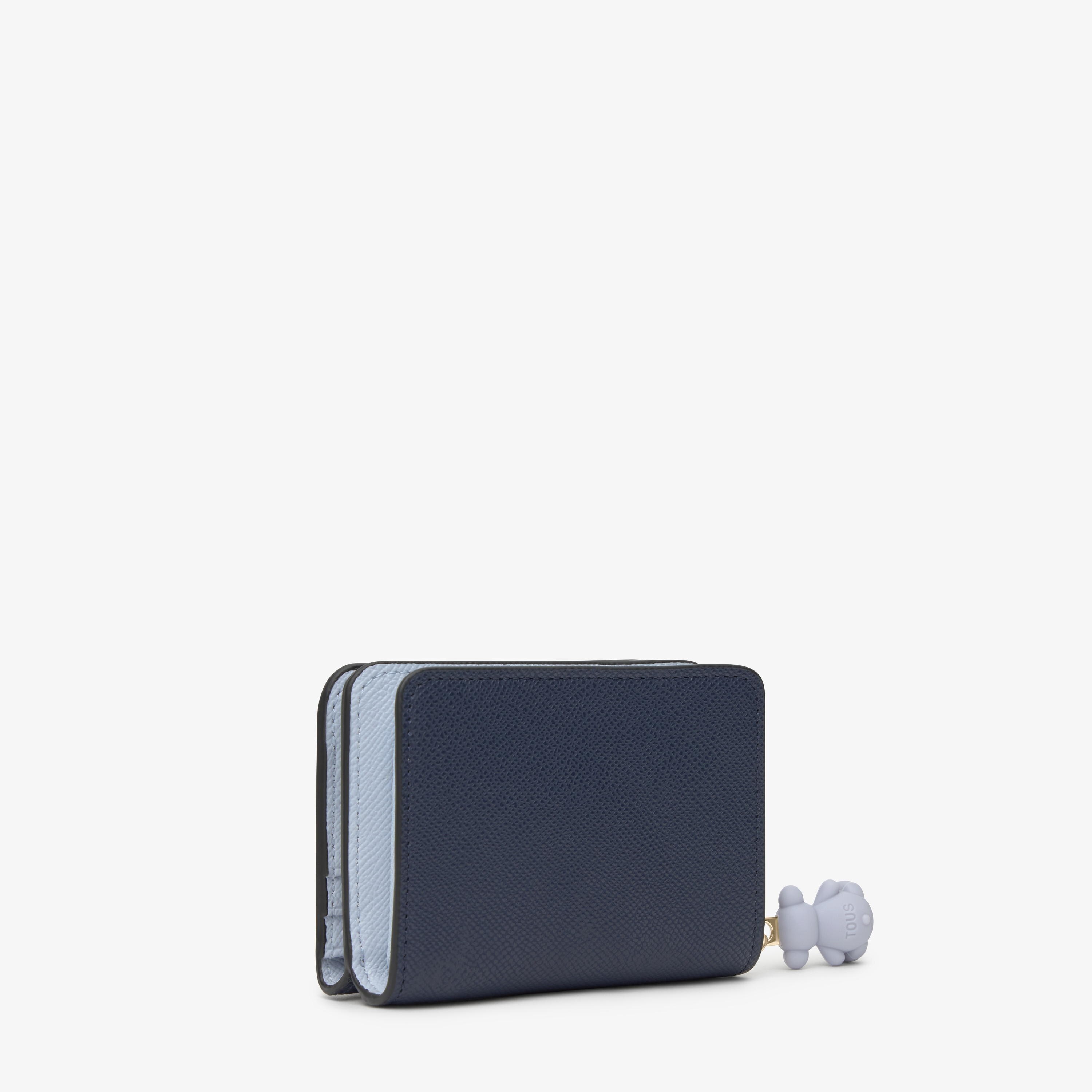Cartera mediana azul marino TOUS Doble Audree Saffiano