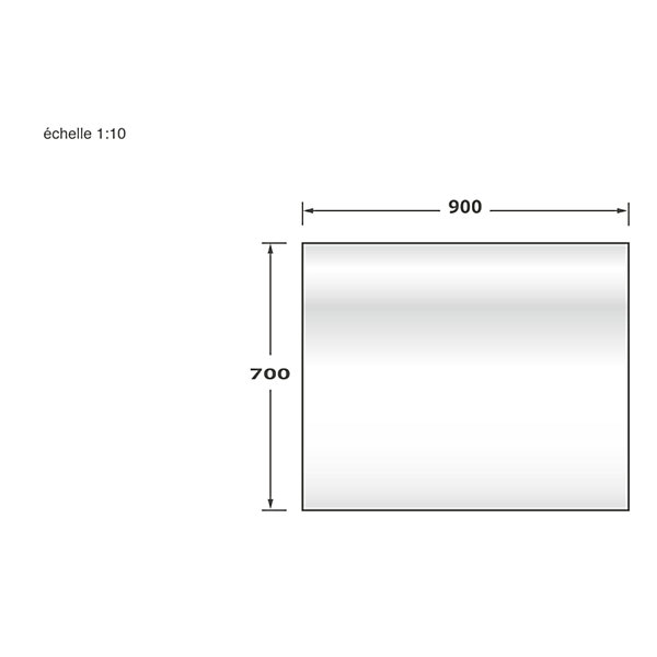 Crédence cuisine fond de hotte verre brillant GLASSY - Blanc l 90 x H 70 cm