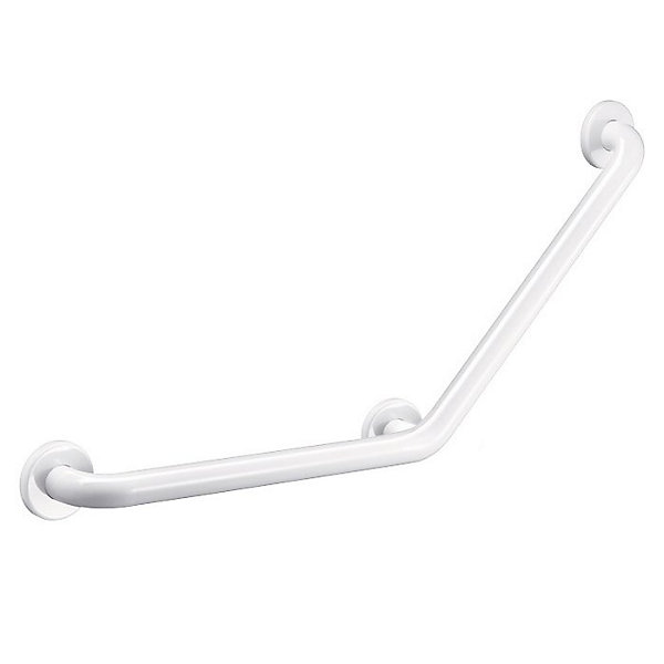 Barre d'appui coudée Basic 135 degrés Diamètre 32 mm Delabie - 400 x 400 mm