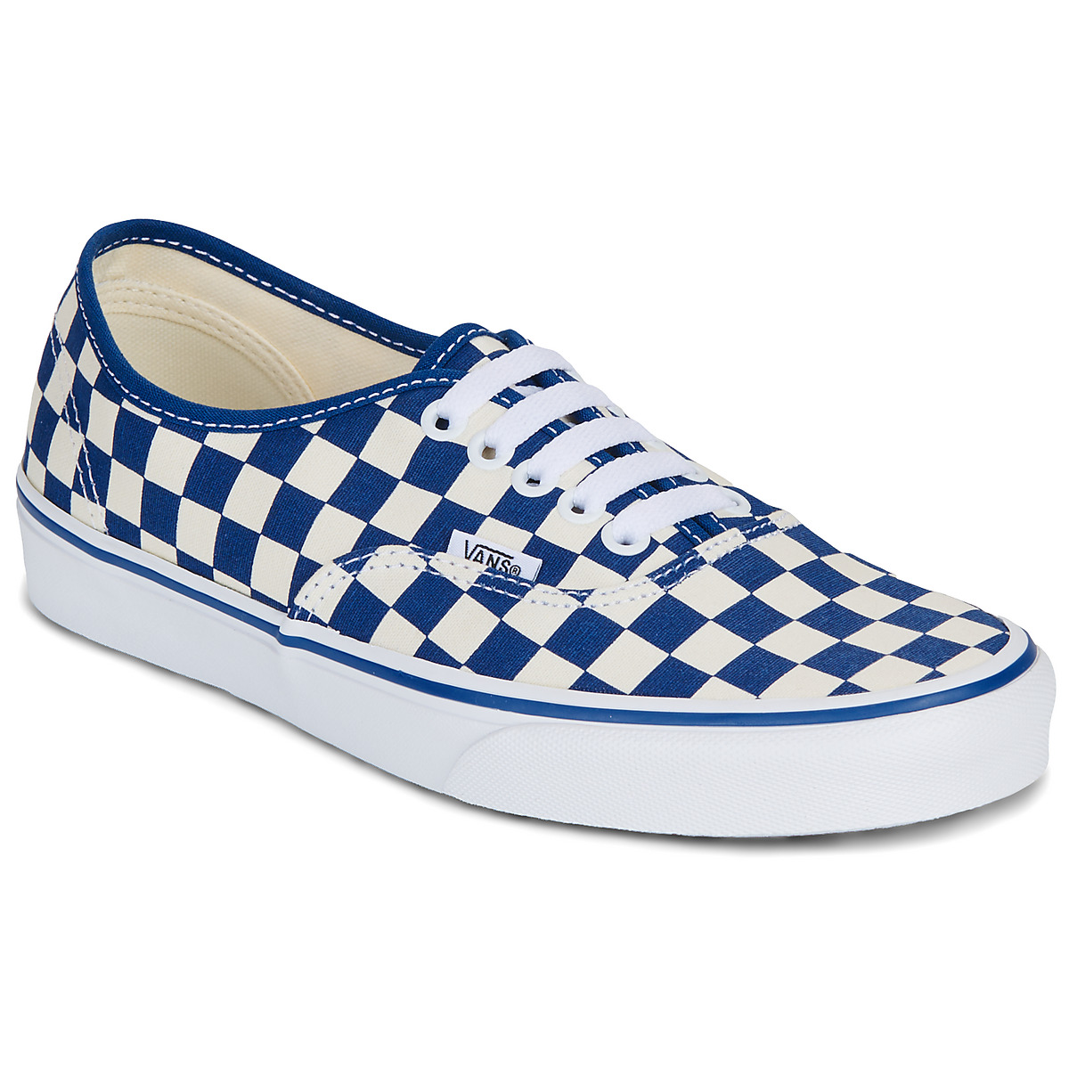Vans - Authentic AMQ -  PRIMARY CHECK TRUE BLUE/WHITE - Blue / White