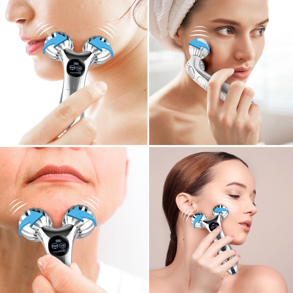 Rio Face & Body Roller Massager with EMS & Vibration