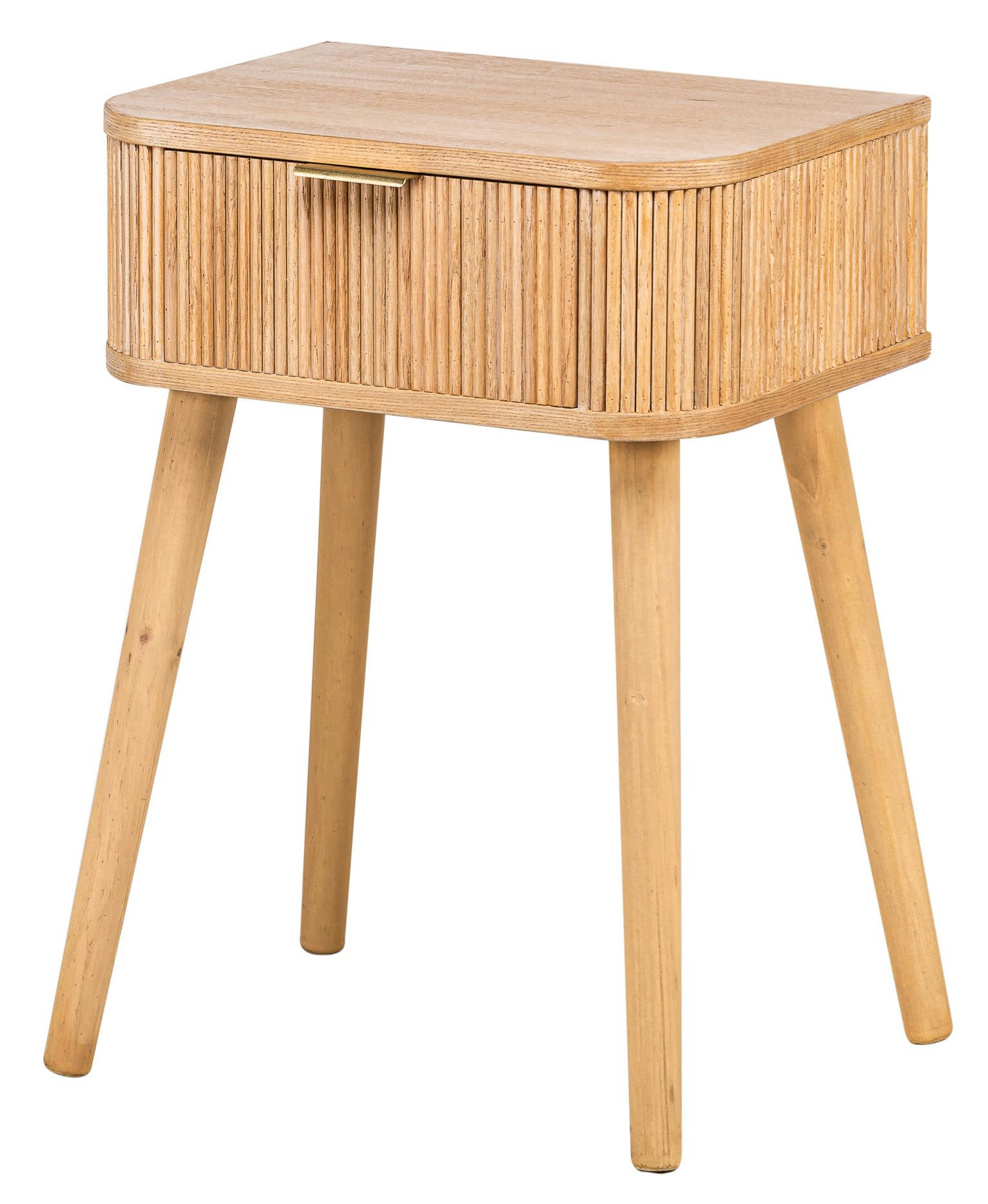 - Table de chevet 1 tiroir en bois naturel