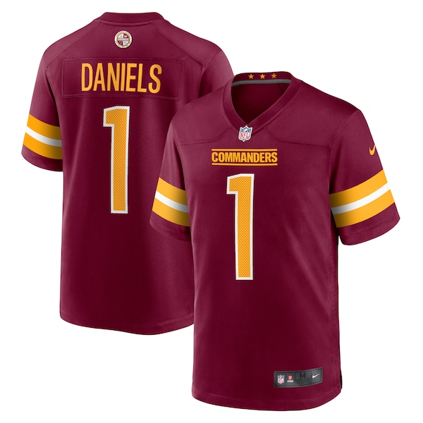 Jayden Daniels Washington Commanders Nike 2024 NFL Draft First Round Pick Player Game Jersey - Burgundy