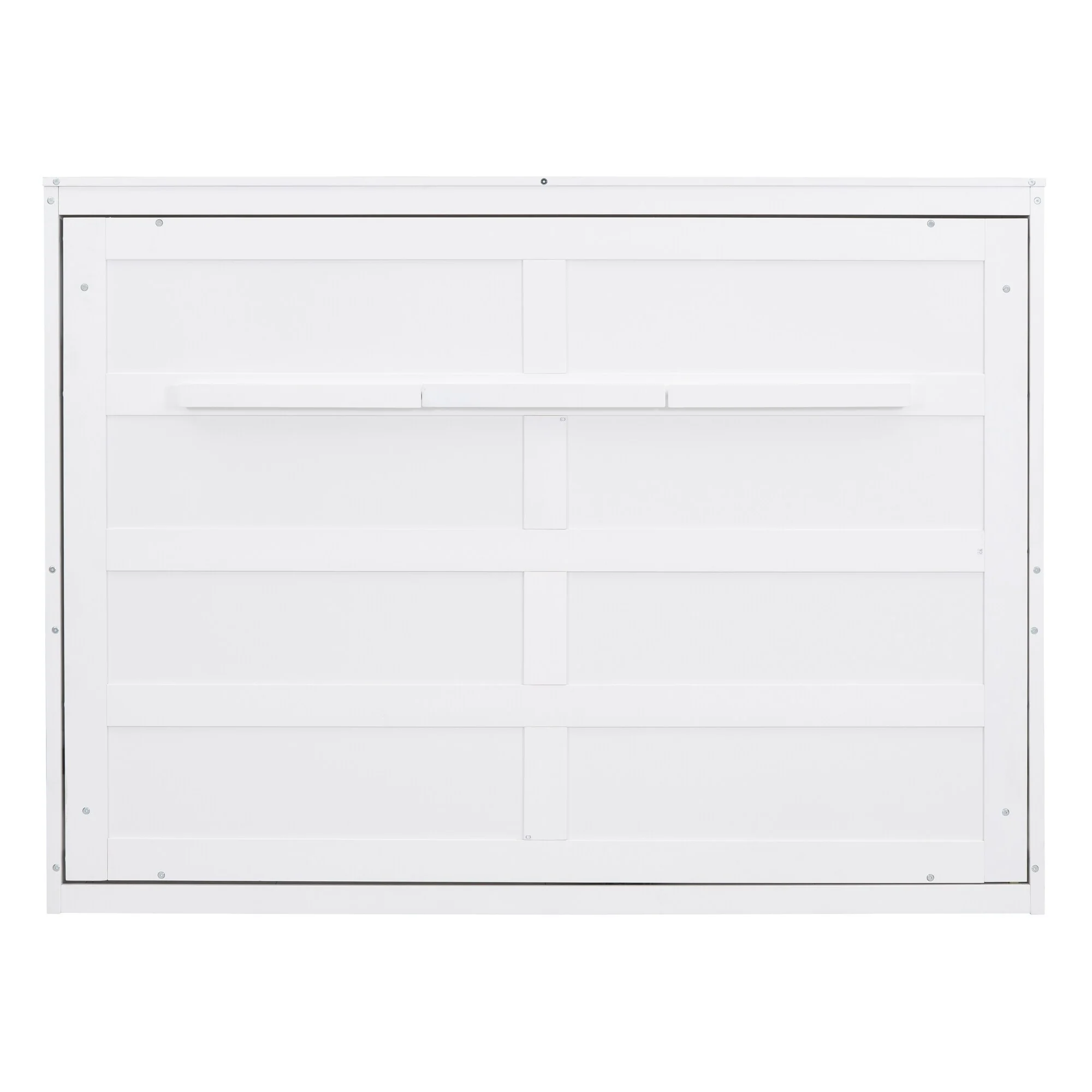Roomfitters Full Size Murphy Bed with Foldable Wall Frame, Minimalist Storage Solution, Modern Bed Design, White