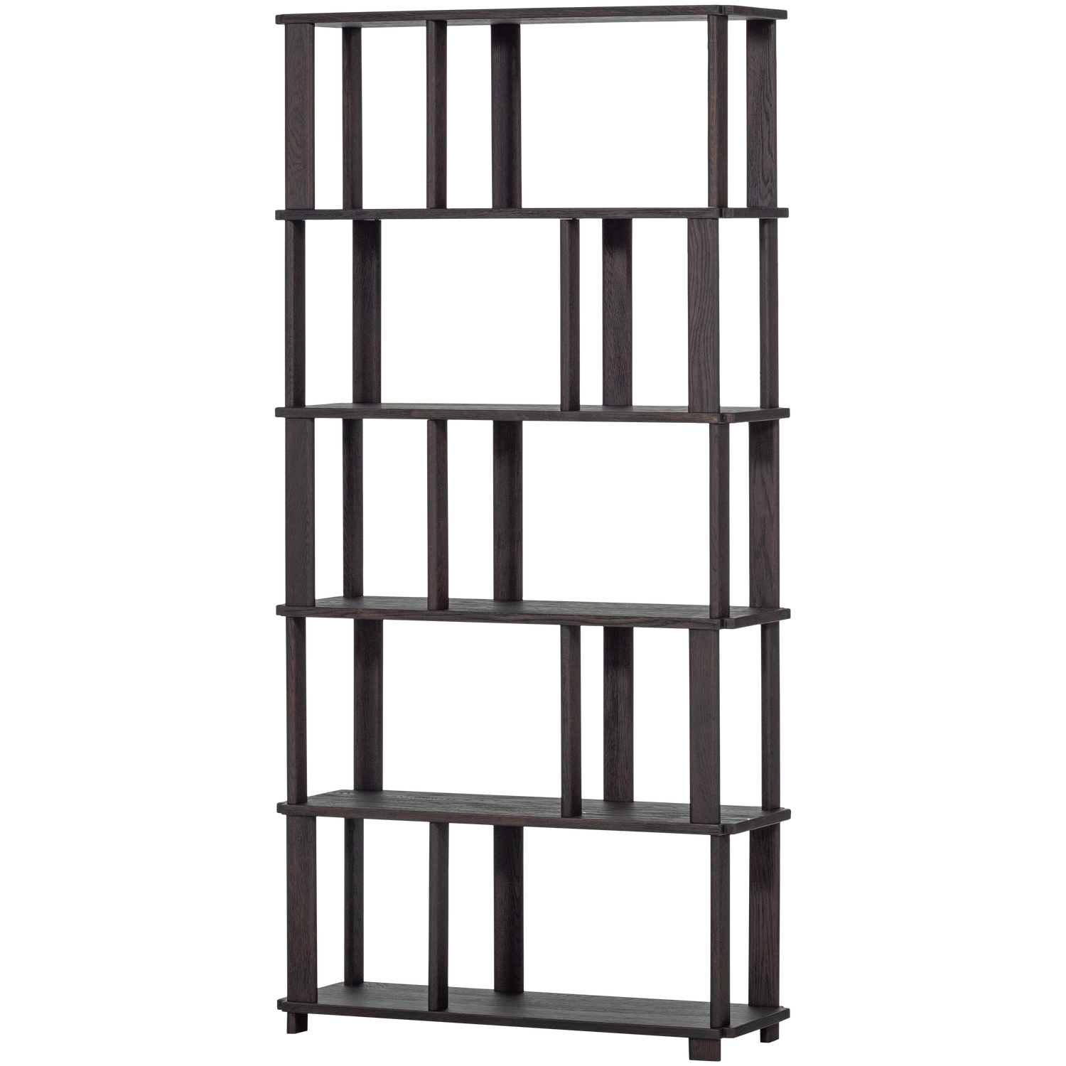 WOOOD Riss Boekenkast - Eikenhout - Mystic Brown - 186x90x30