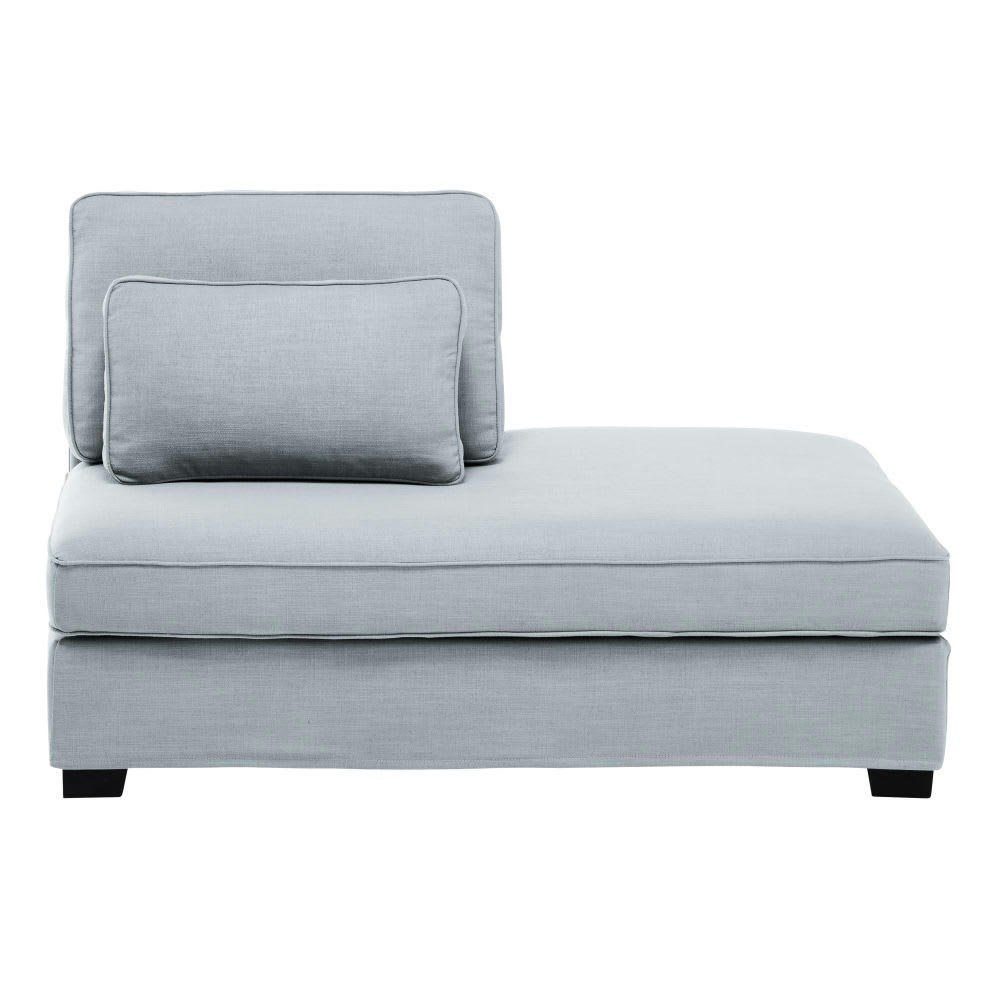 Milano - Méridienne droite pour canapé modulable bleu glacier