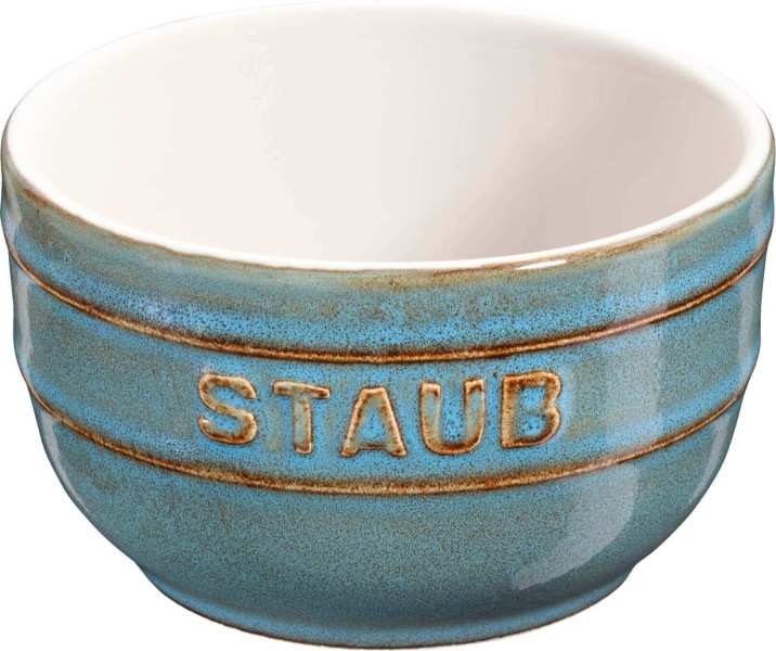 Staub Mini Ramekin Okrągły, 4 szt. - 200 ml, Antyczny turkusowy