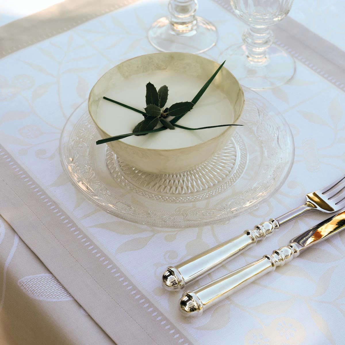 VENEZIA IVOIRE - Set de table en coton ivoire 54 x 38