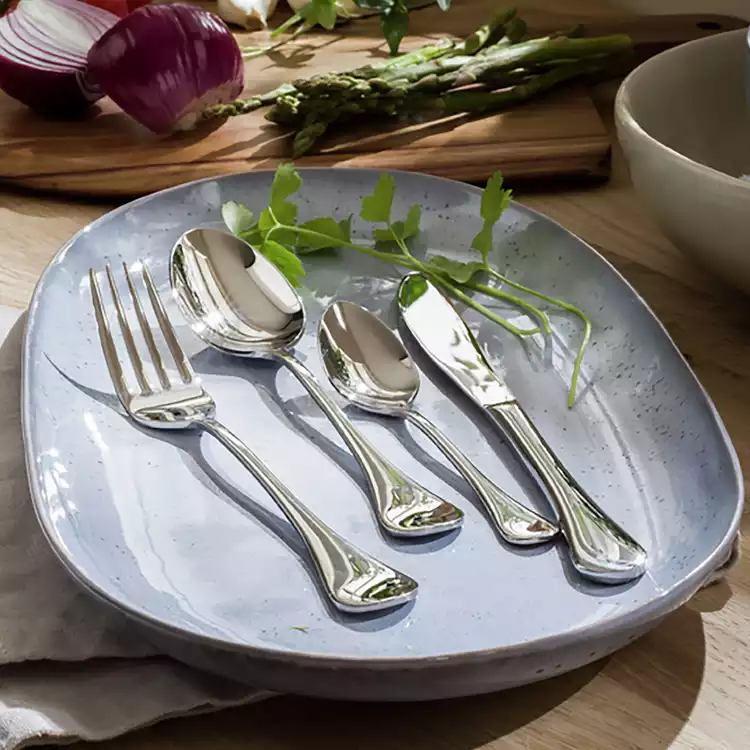 Habitat Evora 16 Piece Stainless Steel Cutlery Set - Mirror