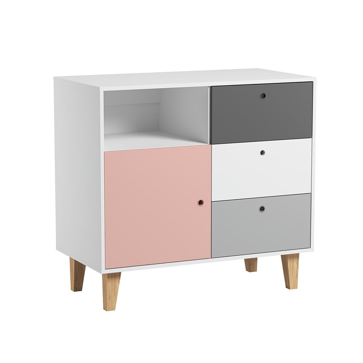 CONCEPT - Commode à langer rose