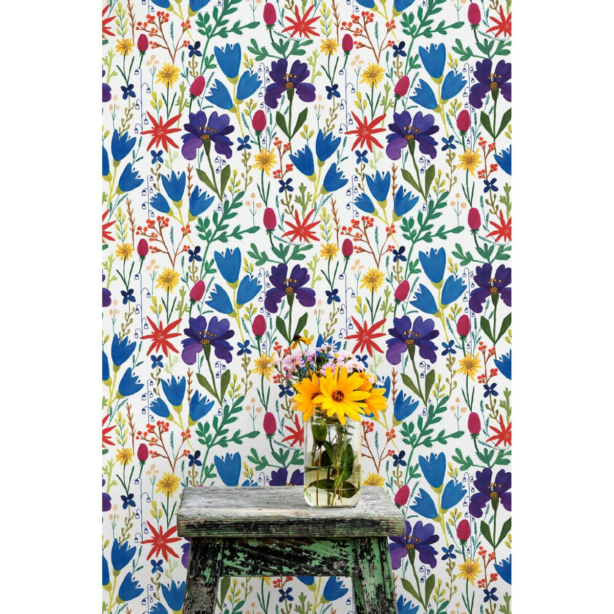 PRETTY PRAIRIE - Panneau décoratif motif floral Multicolore 192x270cm