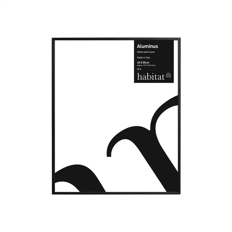 Habitat Aluminus Black Metal Picture Frame - 40X50cm