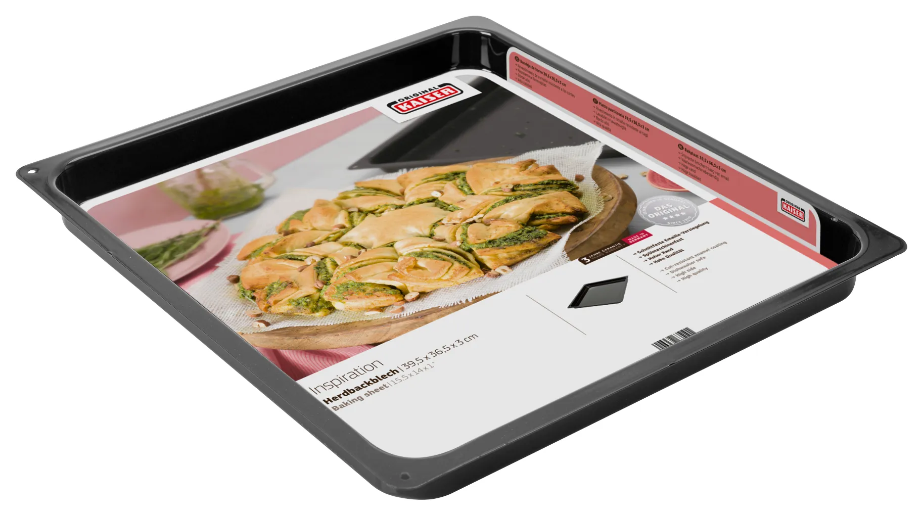 KAISER Inspiration Baking Sheet, 39,5 x 36,5 x 3 cm