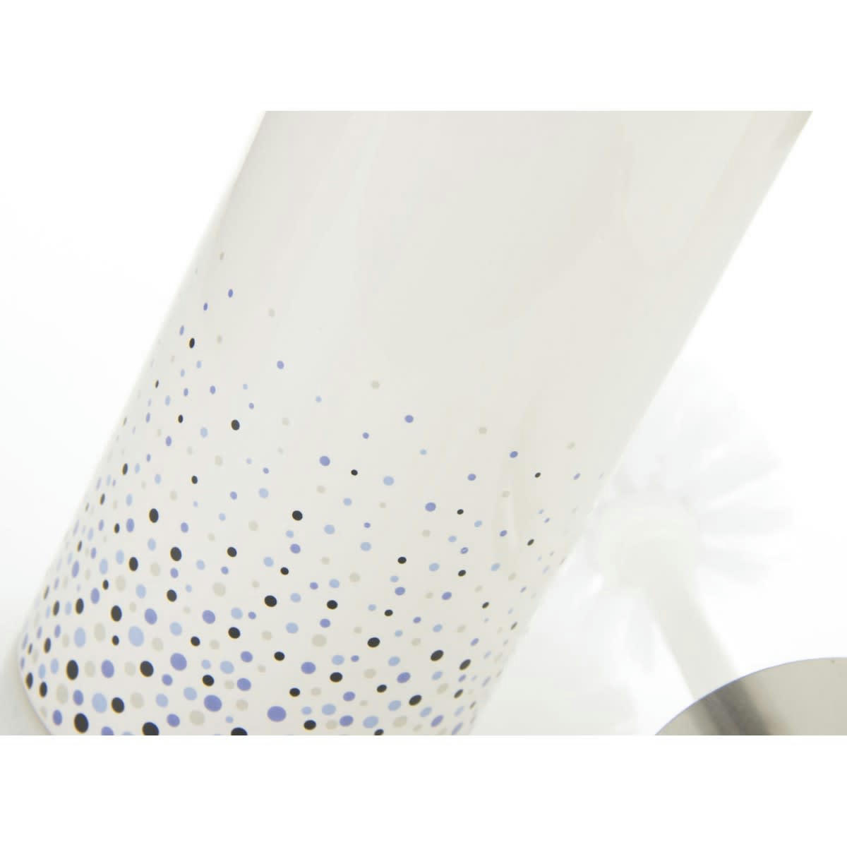 POIS - Brosse WC en céramique blanche et bleue