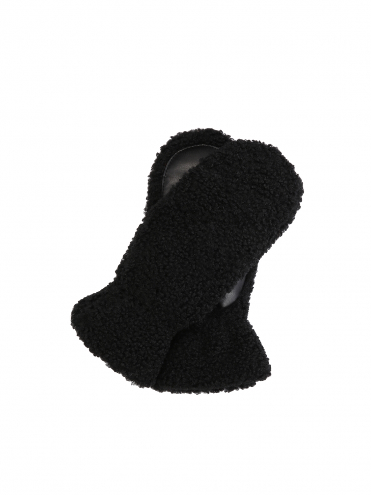 Ladies' plush mittens with one finger