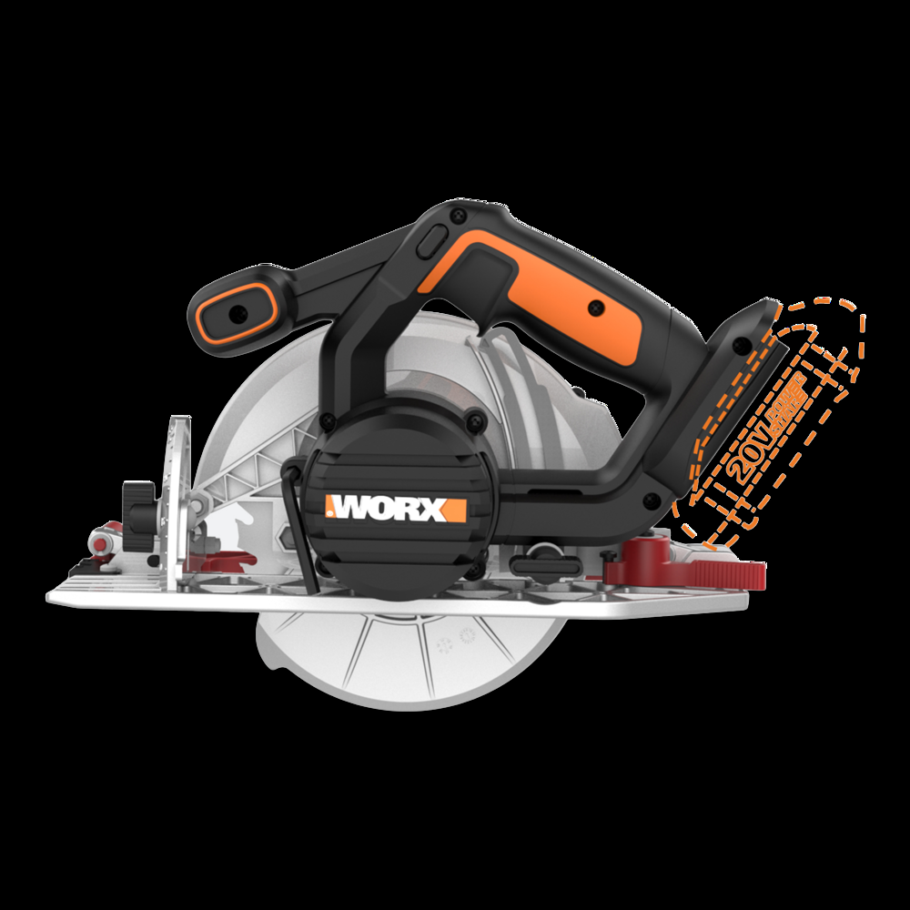 WORX 20V ExacTrack Circular Saw, 6-1/2-in (Tool Only)