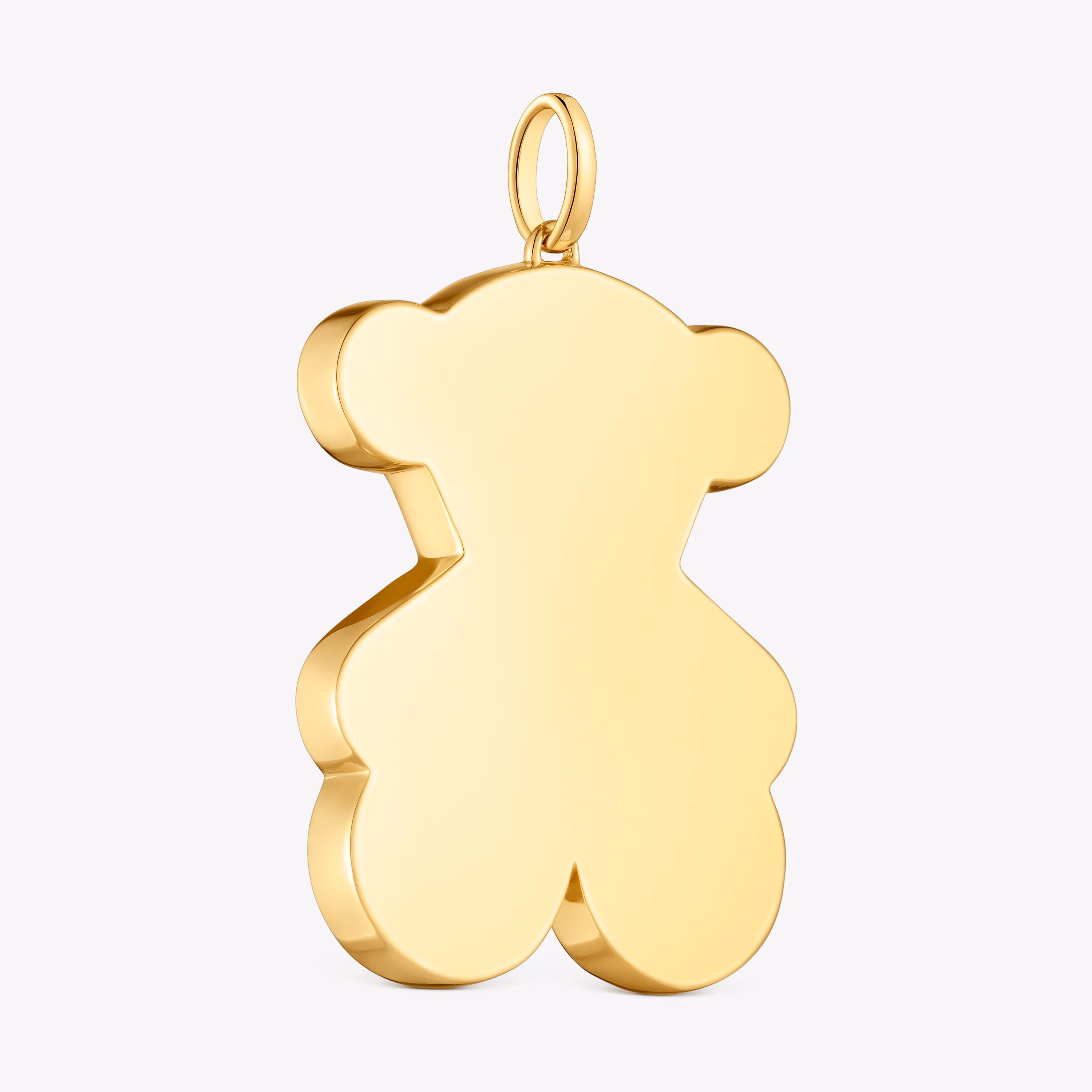 Colgante grande oso con baño de oro 18 kt sobre plata 38 mm Sweet Dolls