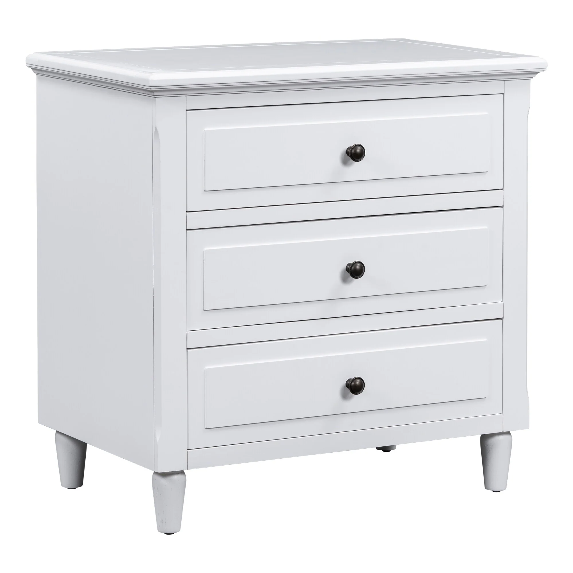 Bedside Cabinet With Three Robust Drawers