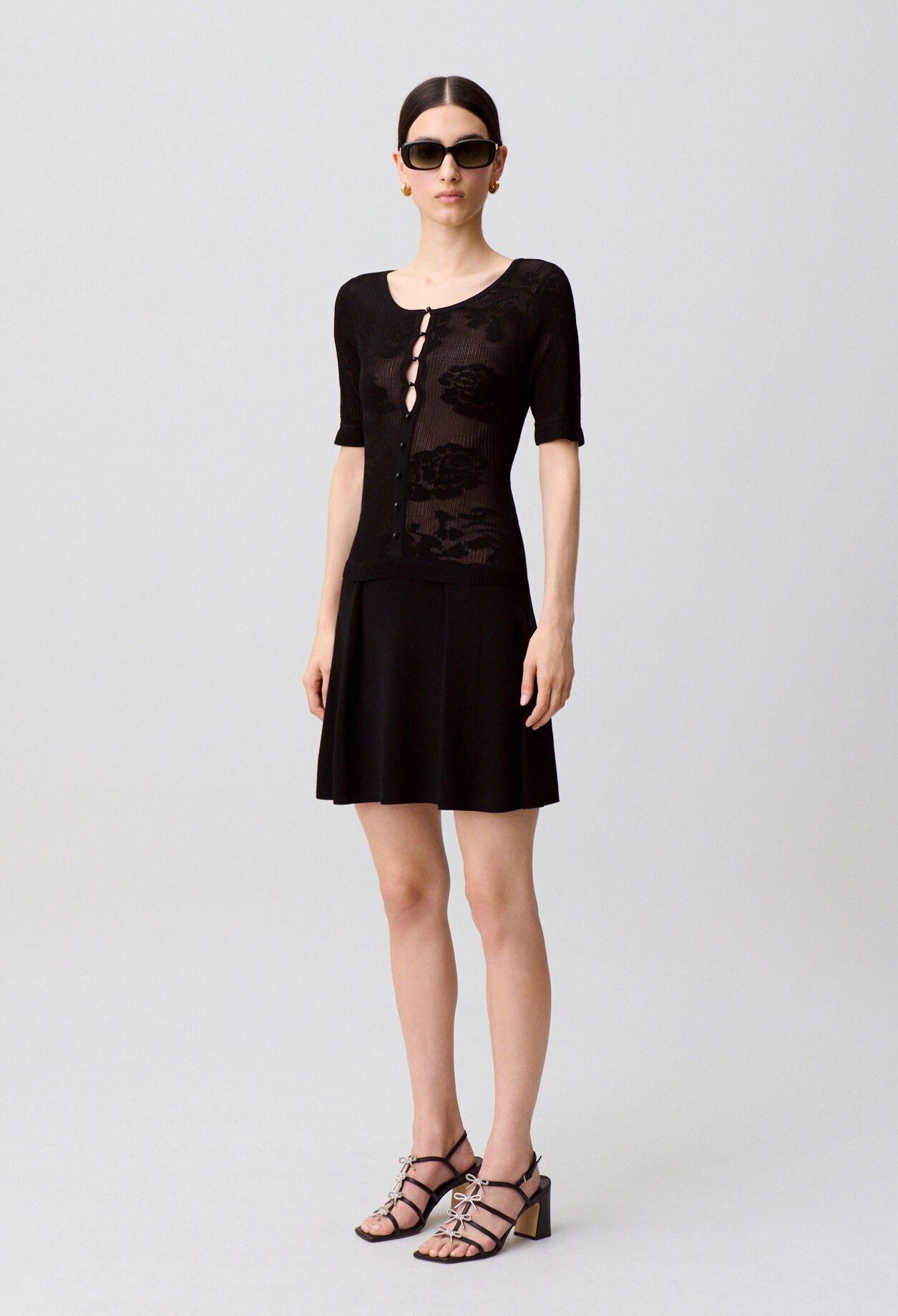 Robe maille fleurs