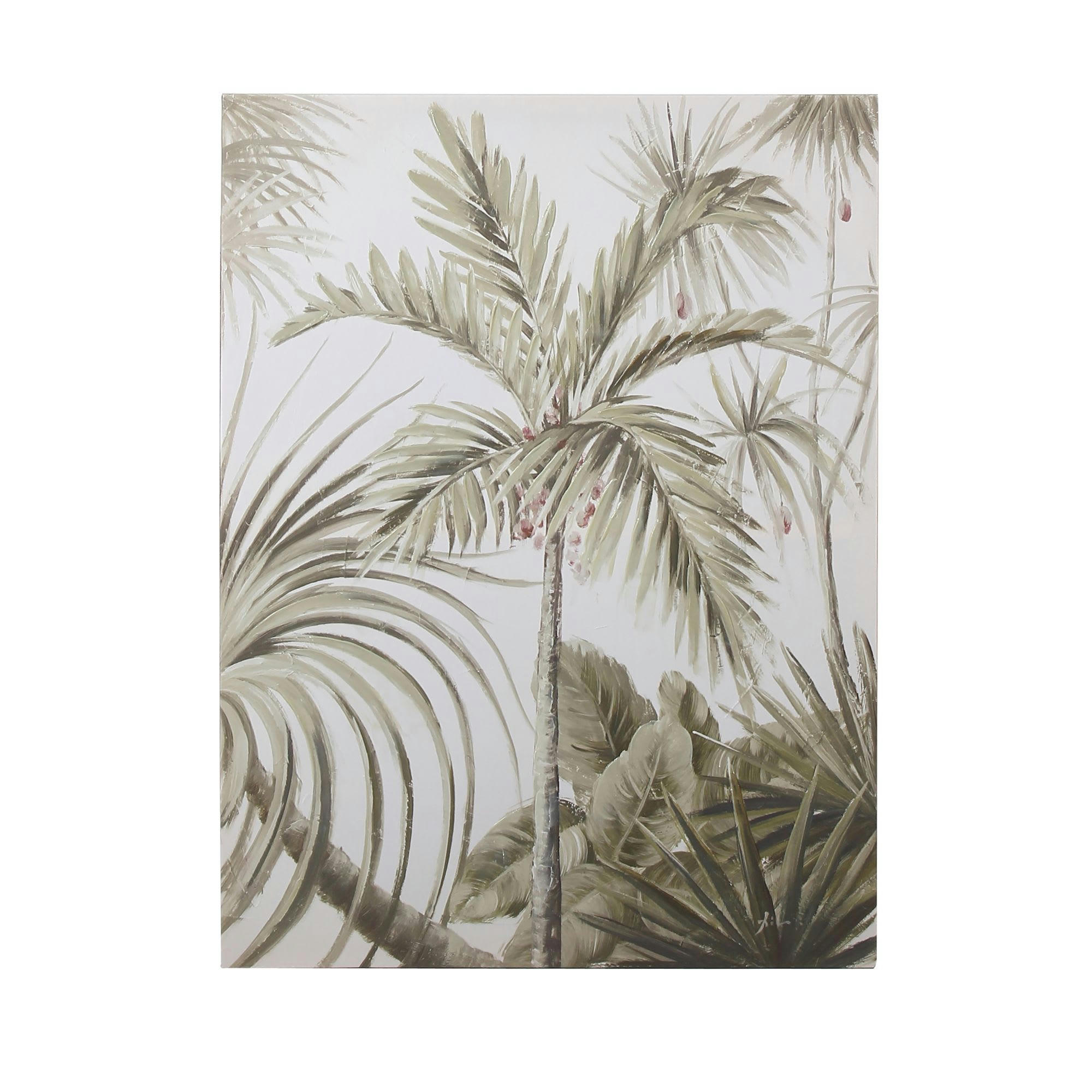 JUNGLE - Toile imprimée palmiers 53x73cm