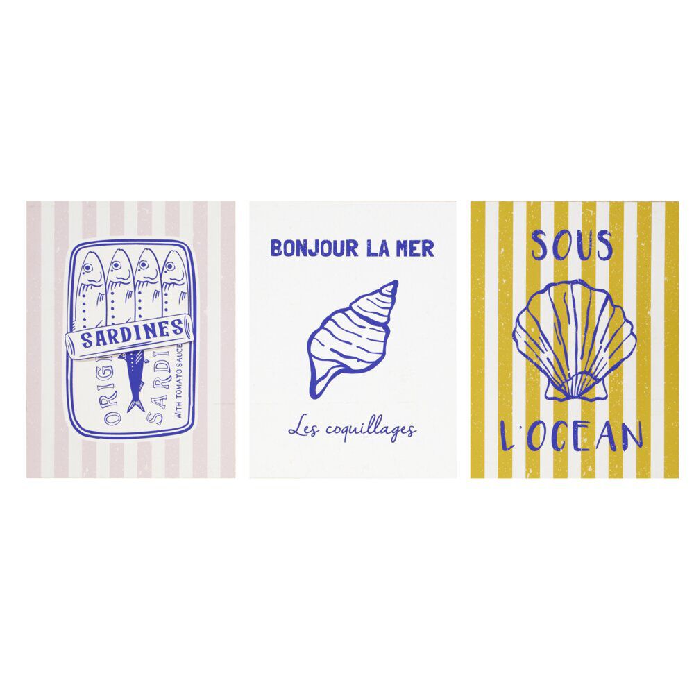 Affiche décorative x3 thème bord de mer 50x70cm (4 modèles)