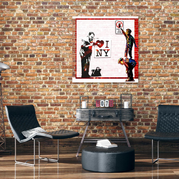 Feeby Obraz na płótnie, Banksy I love New York 30x30