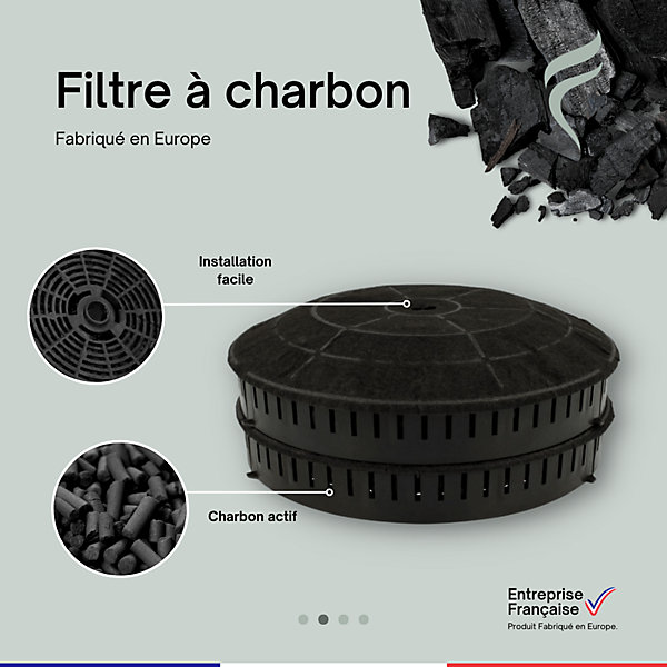 2 Filtres à Charbon Hotte Whirlpool AKR037GBL