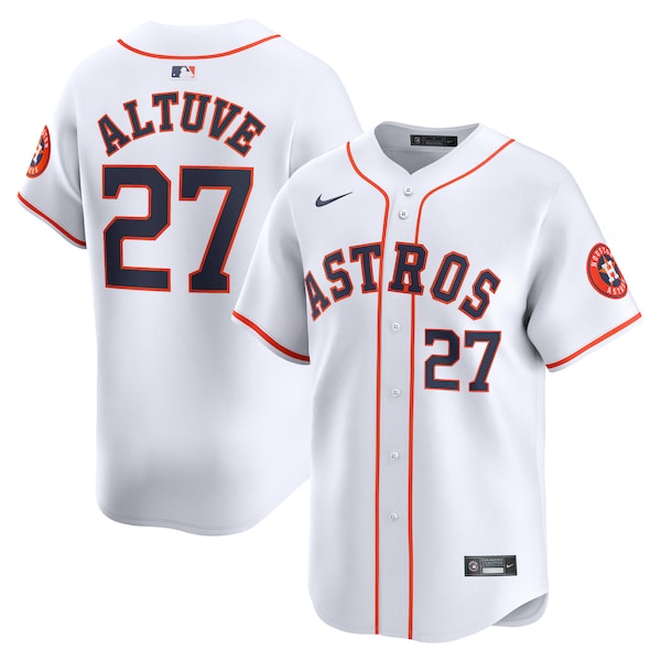 Jose Altuve Houston Astros Nike Home Limited Player Jersey - White/Gray
