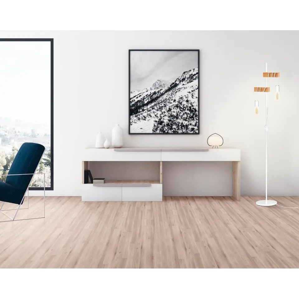 EGLO Townshend Vloerlamp - E27 - 166,5 cm - Wit/Bruin