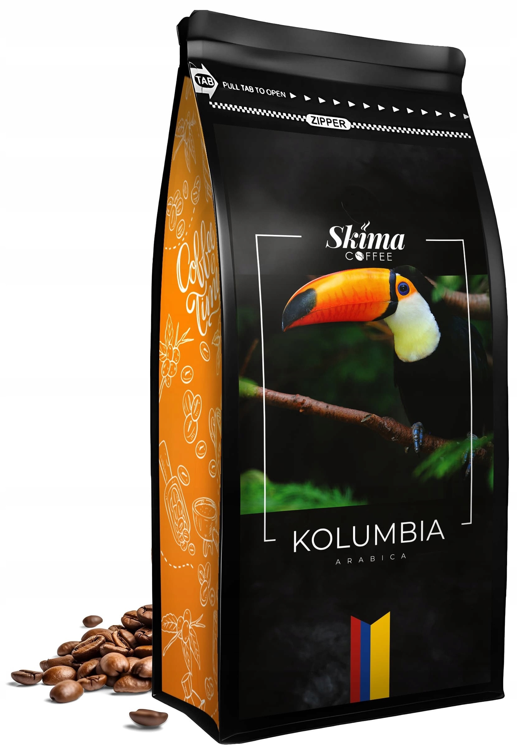 Kawa ziarnista 1kg Kolumbia 100% Arabica Świeżo Palona do ekspresu