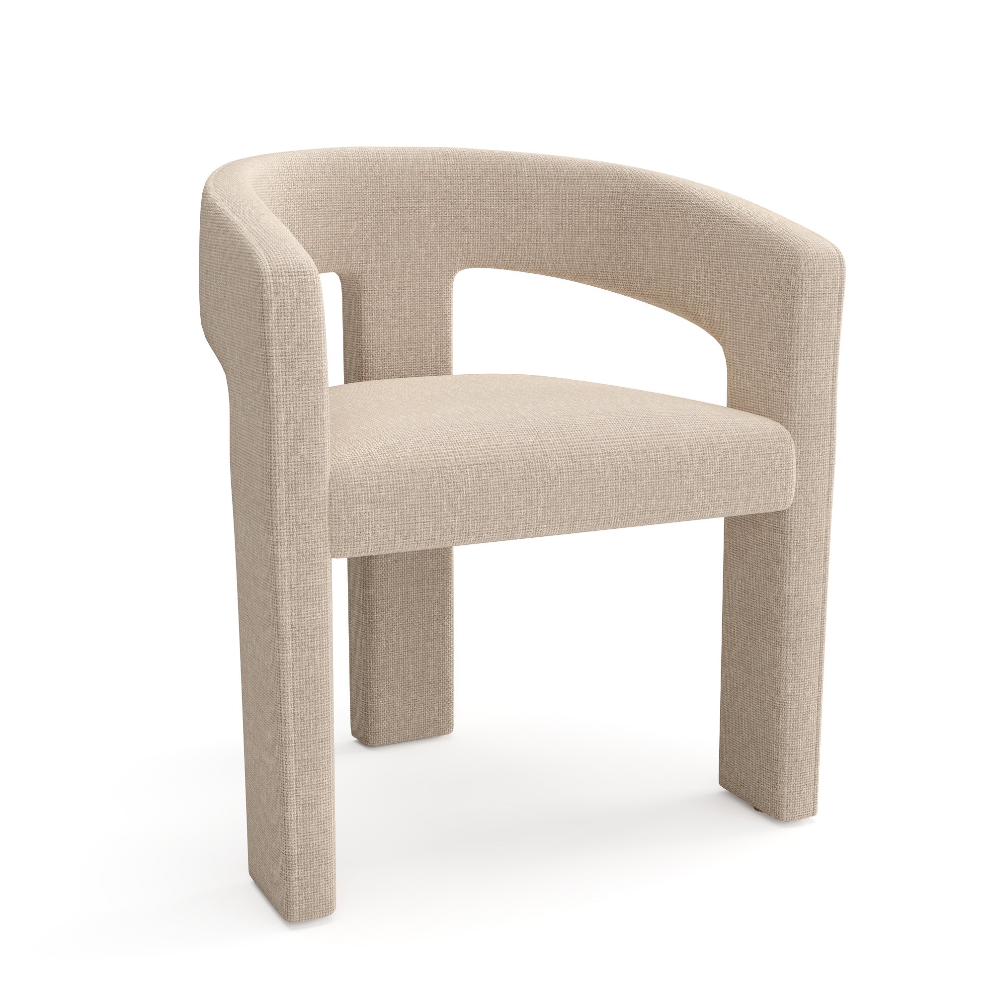 Premium Interiors - Set van 2 fauteuils SARAH - zacht aanvoelende geweven stof donkerbeige 60.5cm