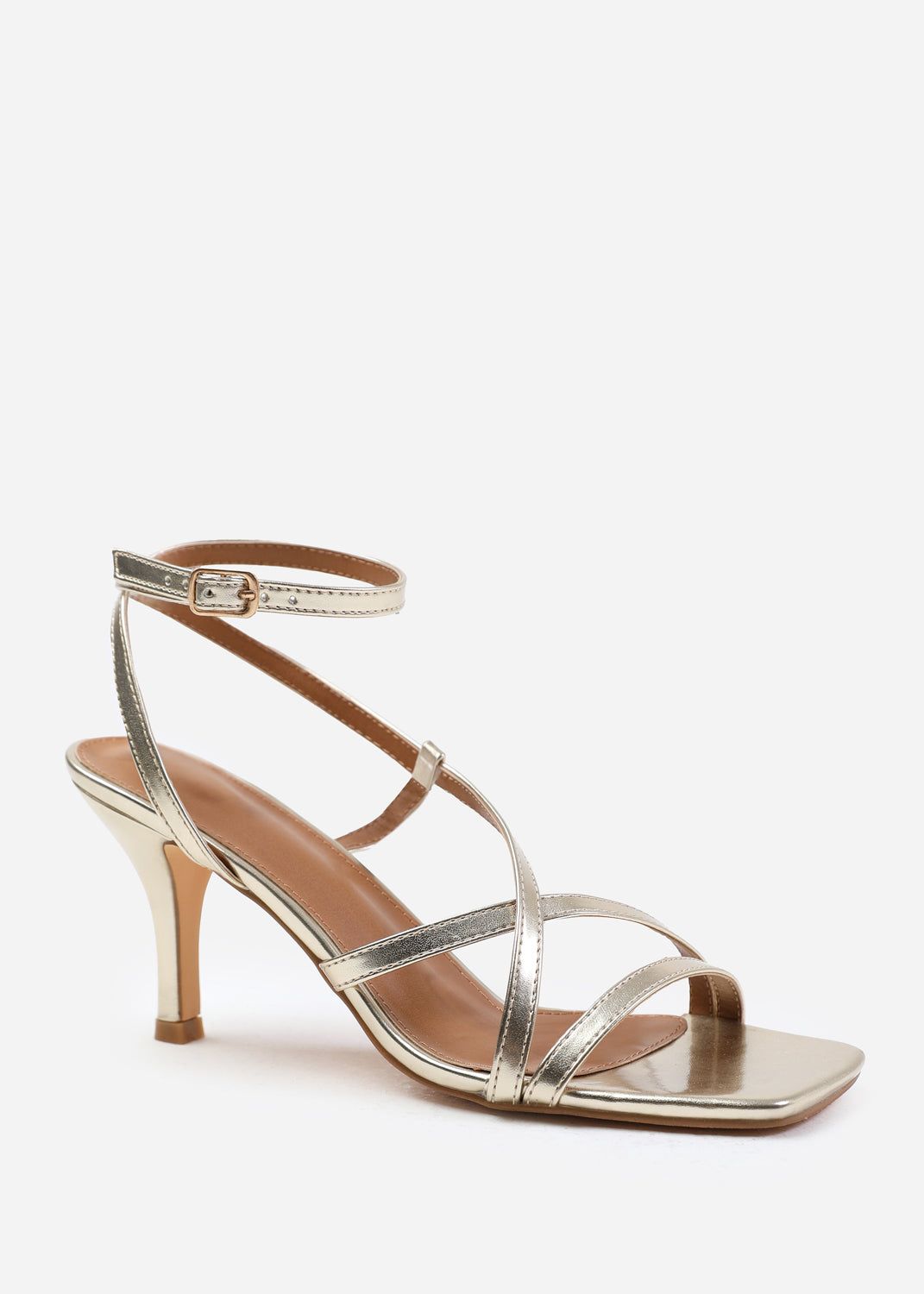 Where's That From Tiffany' Cross Over Strappy Square Toe Heels